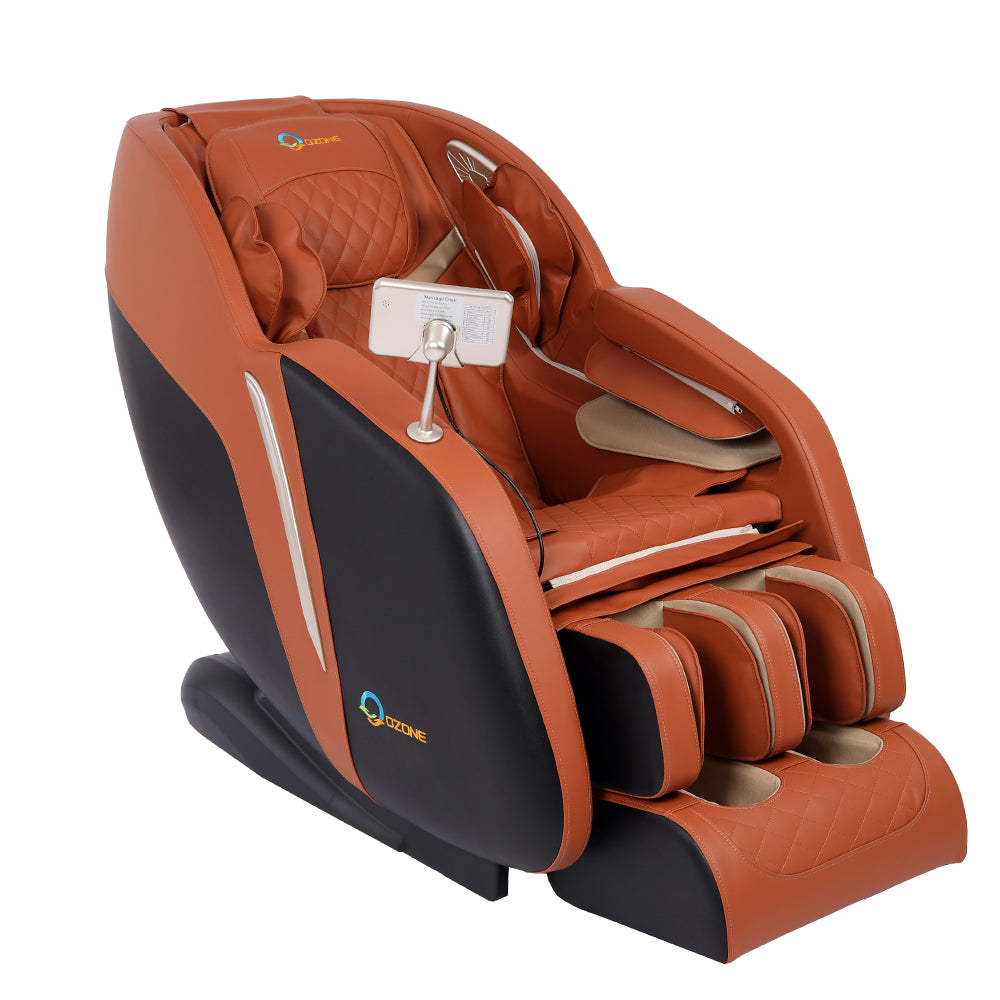 OZONE 4D Zeus Full Body Massage Chair OZ-6 (Brown-Orange)