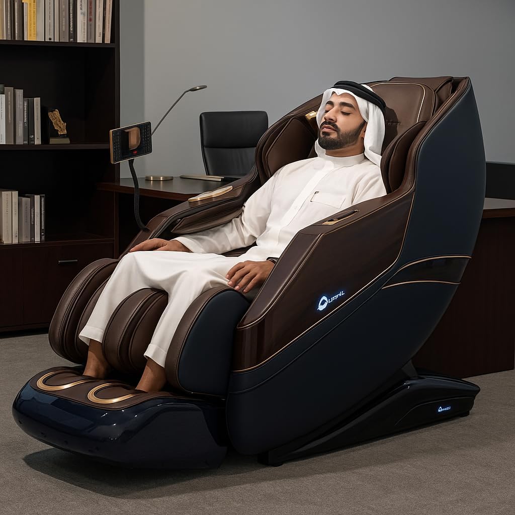 OZONE Royal Vintage Massage Chair (Brown-Blue)