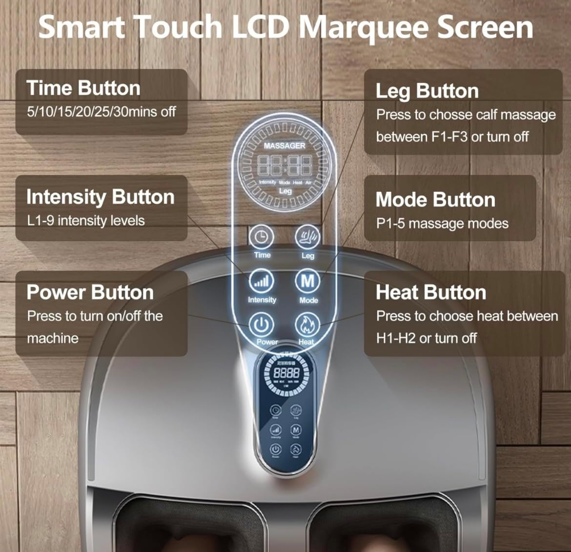 Ozone 2 in 1 Foot and Leg Massager (White)