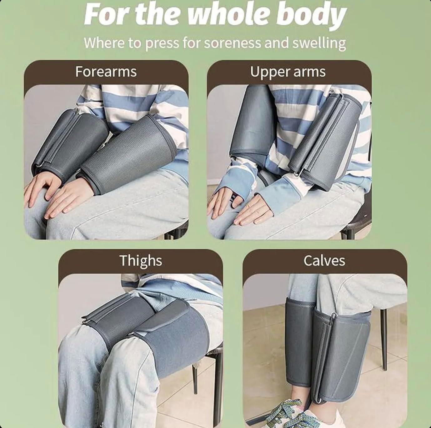 Ozone 2 in 1 Foot and Leg Massager (Black)