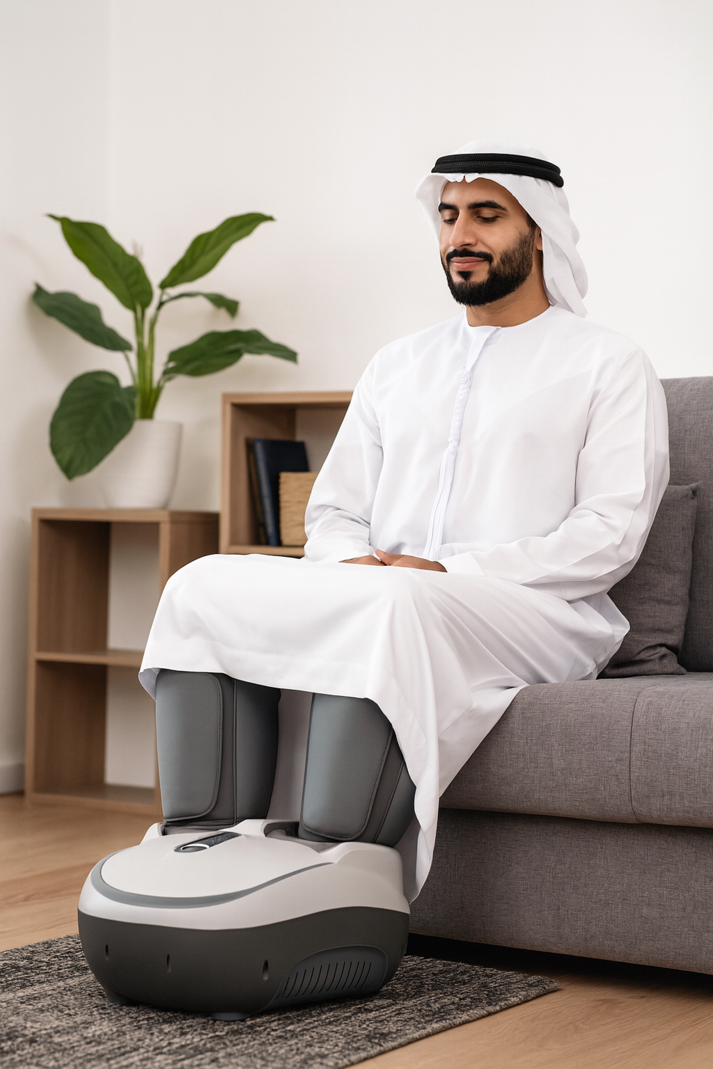 Ozone 2 in 1 Foot and Leg Massager (White)