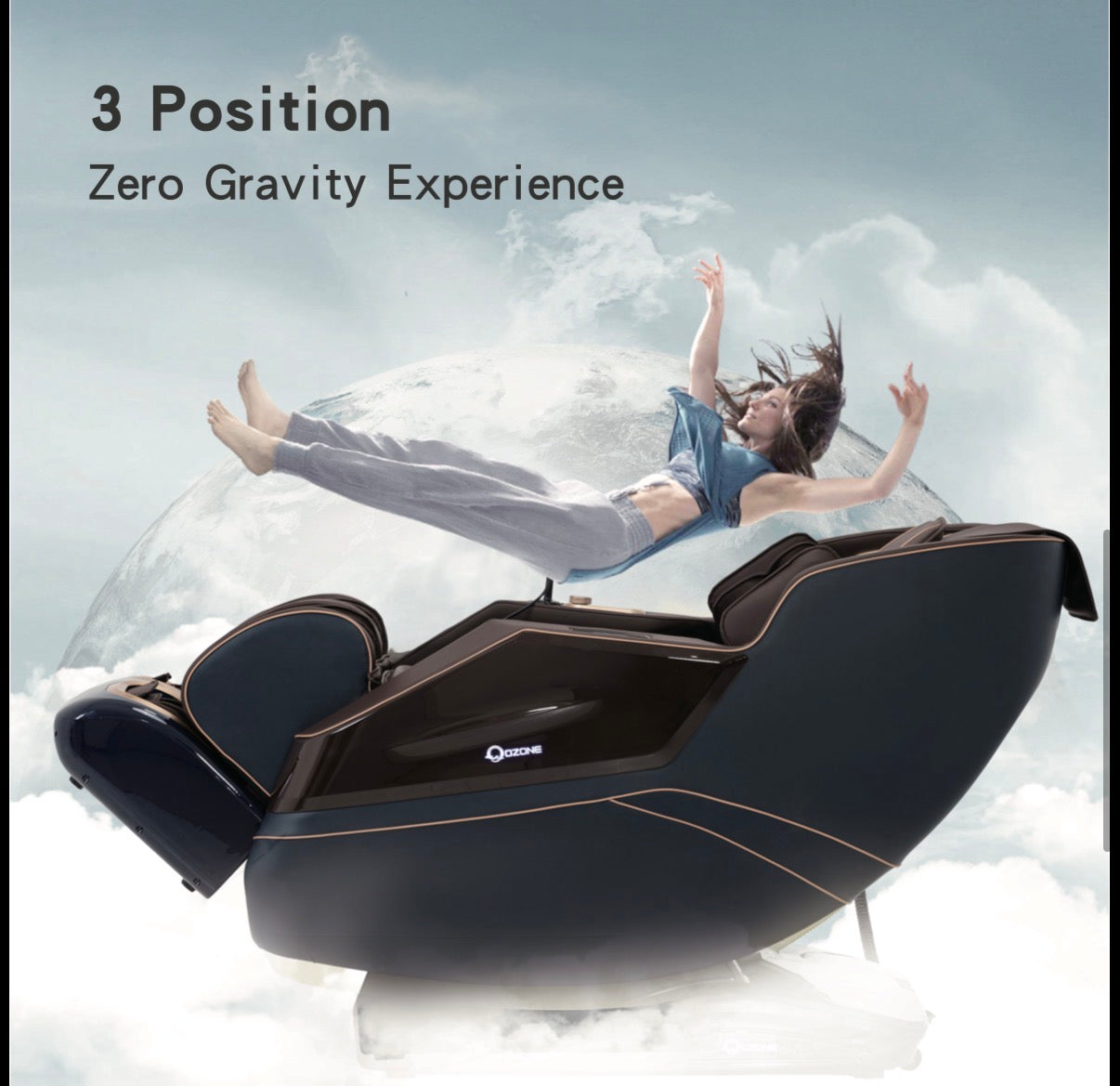 OZONE Royal Vintage Massage Chair (Gold-Black)