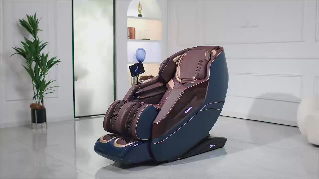 OZONE Royal Vintage Massage Chair OZ-7 (Brown-Blue)